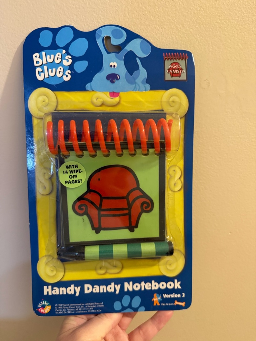 Vintage 1998 Blue's Clues Handy Dandy Notebook -